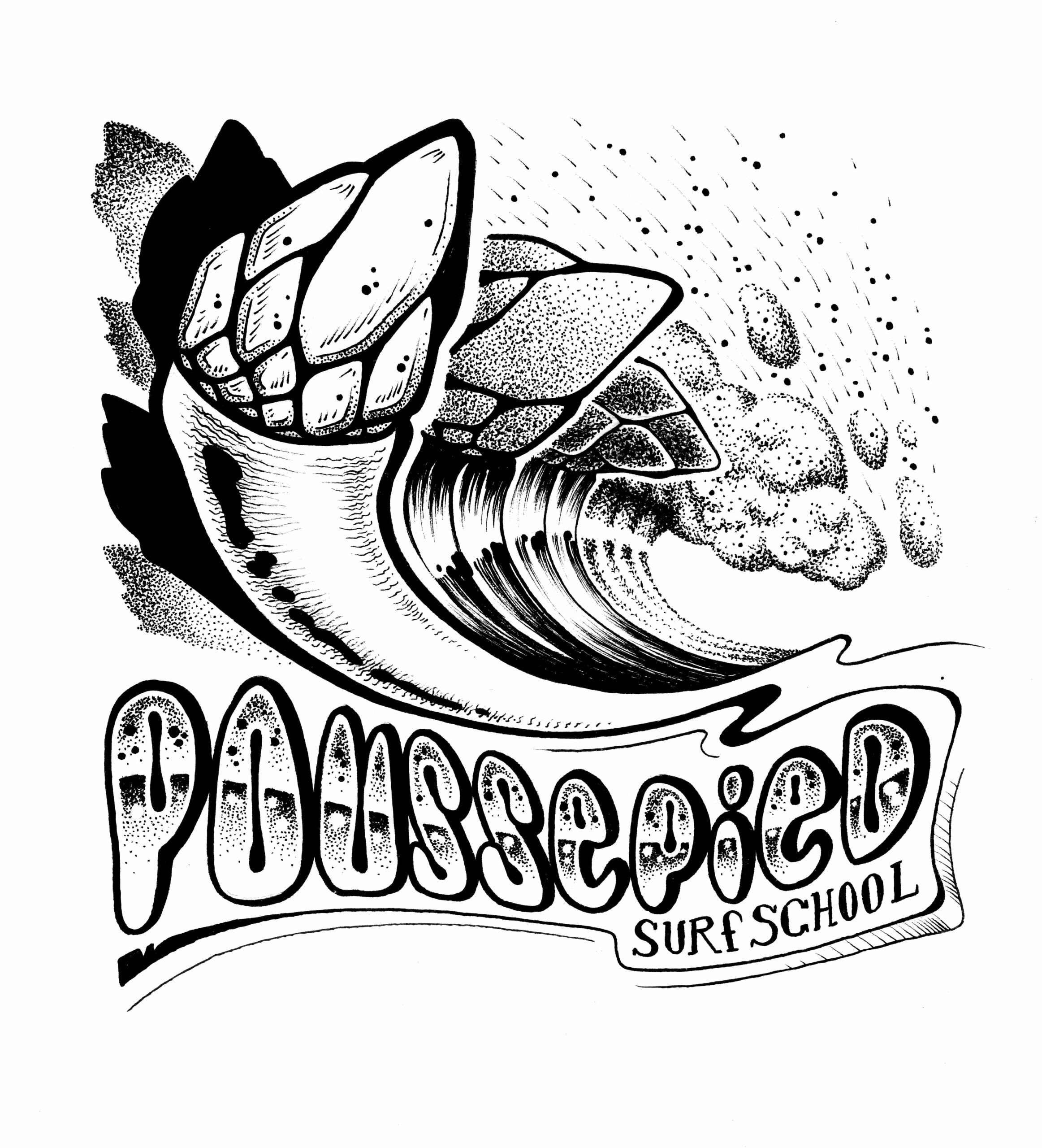 Logo Pousse-pied Surf School